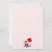 Red Pink Cherub A Little Sweetheart Baby Shower  Kaart (Achterkant)