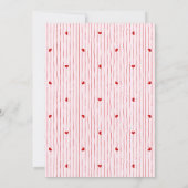 Red Pink Coquette Cherry Bow Galentine's Day Party Kaart (Achterkant)