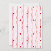 Red Pink Coquette Hand Drawn Galentine's Party  Kaart (Achterkant)