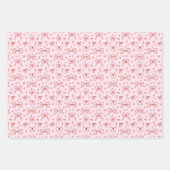 Red Pink Cute Bow Cherry Hearts Valentine’s Day Inpakpapier Vel (Voorkant 2)