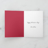 Red Pink Doodle Hearts Pattern Valentine's Day Kaart (Binnen)