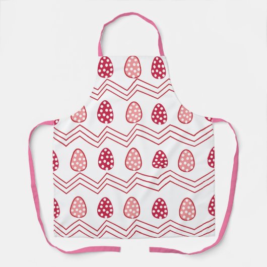 Red Pink Easter Eggs Easter Pattern Schort (Voorkant)