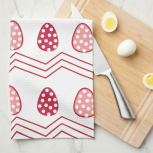 Red Pink Easter Eggs Easter Pattern Theedoek