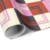 Red Pink Eggplant Ivory Cadeaupapier (Rol Hoek)