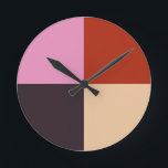 Red Pink Eggplant Ivory Ronde Klok<br><div class="desc">.</div>