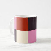 Red Pink Eggplant Ivory Stylish Koffiemok (Voorkant links)