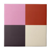 Red Pink Eggplant Ivory Tegeltje (Voorkant)