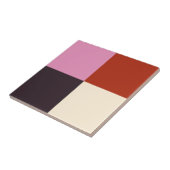 Red Pink Eggplant Ivory Tegeltje (Zijkant)