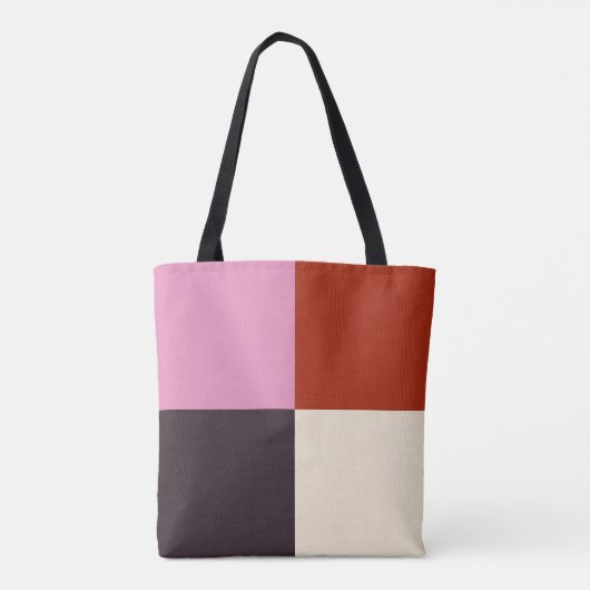 Red Pink Eggplant Ivory Tote Bag (Achterkant)