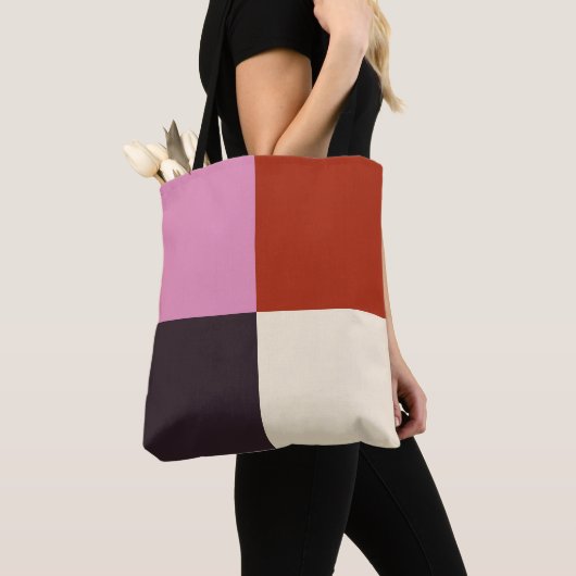 Red Pink Eggplant Ivory Tote Bag (Dichtbij)