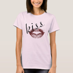 Red Pink Flirty Kiss T-shirt