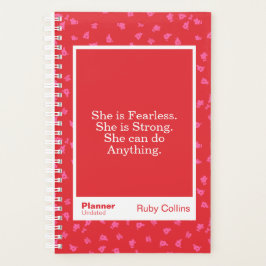 Red/Pink Floral Block Quote | Fully Customizable Planner