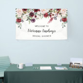 Red Pink Floral Vrijgezellenfeest Welcome Banner (Beurs)