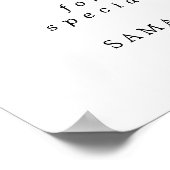 Red Pink Floral Welkom bij ons trouwbord Poster (Hoek)