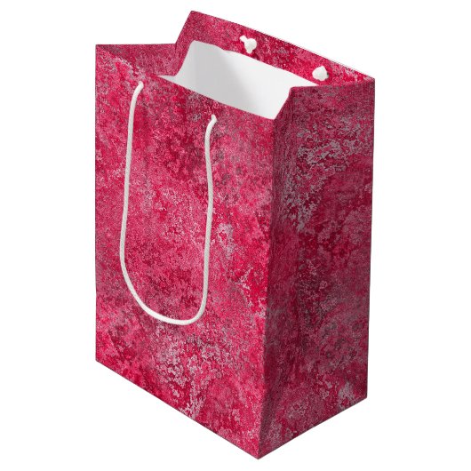 Red Pink Gift Bag Medium Cadeauzakje (Voorkant Gekanteld)