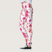 Red Pink Gnome Kerstmis Leggings (Links)