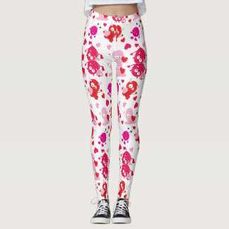 Red Pink Gnome Kerstmis Leggings