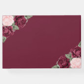 Red Pink Gold Floral Foto Memorial Gastenboek (Achterkant)