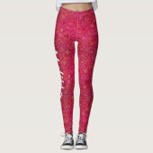 Red Pink Gold Valentijn Hoort joggen Leggings (Voorkant)