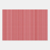 Red Pink Hand Drawn Hearts Bows Valentine’s Day Inpakpapier Vel (Voorkant)