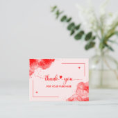 Red Pink Hartelijk dank voor uw Visitekaartje voor Informatiekaartje (Staand voorkant)