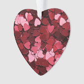 Red Pink Heart Confetti Pattern Valentine's Day Ornament (voorkant)
