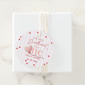 Red Pink Heart Valentine's Day Sweetheart Birthday Bedankjes Labels (In situ)
