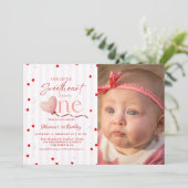 Red Pink Heart Valentine's Day Sweetheart Birthday Kaart (Staand voorkant)