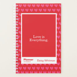 Red & Pink Hearts Block Quote | Fully Customizable Planner
