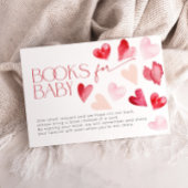 Red Pink Hearts Valentijn Boeken voor Baby Request Informatiekaartje