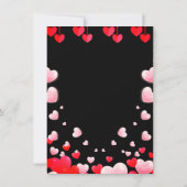 Red Pink Hearts Valentijns's Party Food Music Danc Kaart (Achterkant)