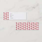 Red Pink Kus me Kisses Lips Valentijnsdag Gifts Mini Visitekaartje (Voorkant / Achterkant)