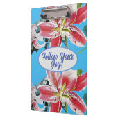 Red Pink Lily Lillies floral Blue Your Joy Klembord (Links)