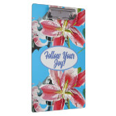 Red Pink Lily Lillies floral Blue Your Joy Klembord (Rechts)