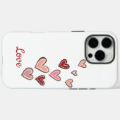 Red Pink Love Hearts Case-Mate iPhone Case (Achterkant (horizontaal))