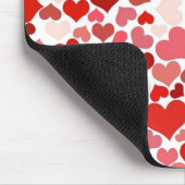 Red Pink Love Hearts Mosaic Muismat (Hoek)