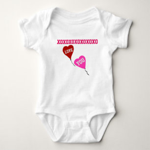 Red Pink Love Valentijn Hearts Romper