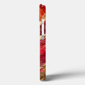Red & Pink Marble Gold iPhone 13 Case (Achterkant / Links)