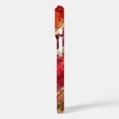 Red & Pink Marble Gold iPhone 16 Case (Achterkant / Links)
