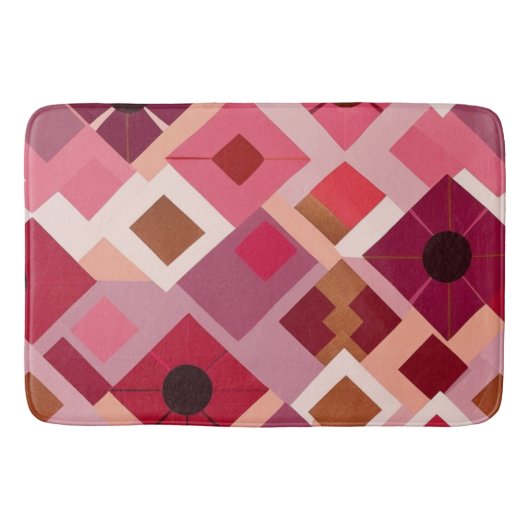 Red Pink Mauve Badmat (Voorkant)