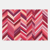 Red Pink Mauve Chevron Inpakpapier Vel (Voorkant)