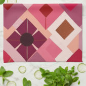 Red Pink Mauve Theedoek (Gevouwen)