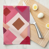 Red Pink Mauve Theedoek (Quarter Fold)