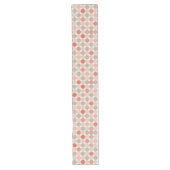 Red Pink Mocha Geometric Table Runner Lange Tafelloper (Voorkant)