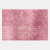 Red Pink Rose Gold Glitzy Chic Glam Sparkle Inpakpapier Vel (Voorkant 2)