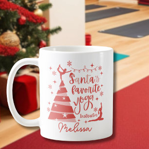 Red Pink Santa's favoriete yoga-instructeur Koffiemok