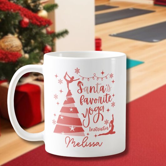 Red Pink Santa's favoriete yoga-instructeur Koffiemok