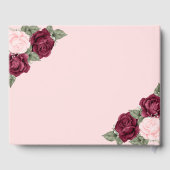 Red Pink Silver Floral Foto Memorial Gastenboek (Achterkant)