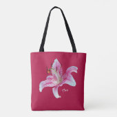 Red Pink Stargazer Lily All-Over_Print Tas (Achterkant)