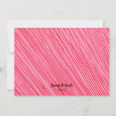 Red & Pink Stripe Holiday JOY Photo Christmas Card Kaart (Achterkant)